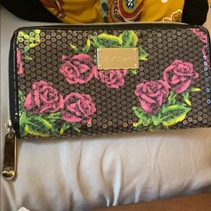 Betsey Johnson zippered wallet gently used
